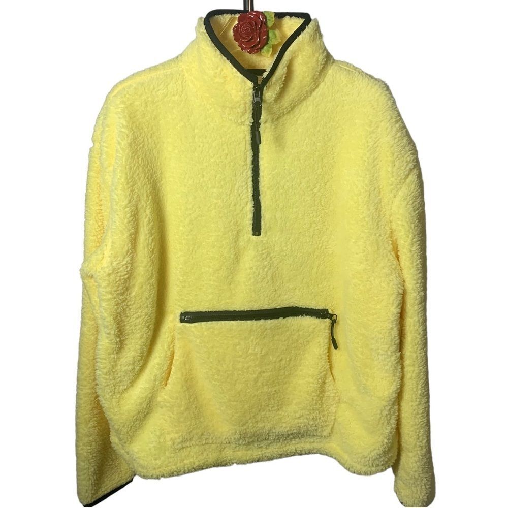 NO BOUNDARIES Sherpa/Fleece Popover Zip-up Sweater